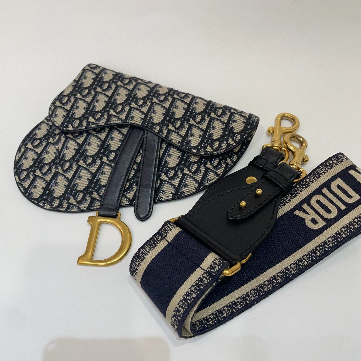 Dior - Saddle Bag - Cloth - Brown - (mini)