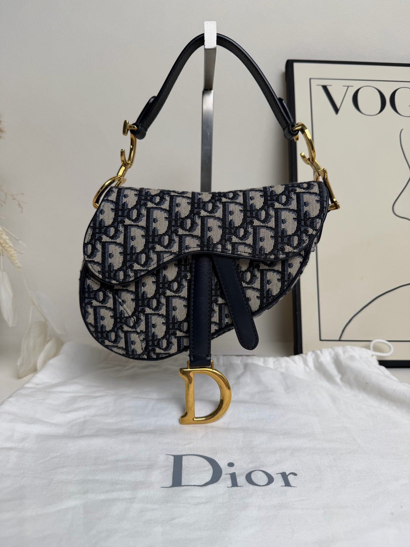Dior - Saddle Bag - Cloth - Brown - (Small)