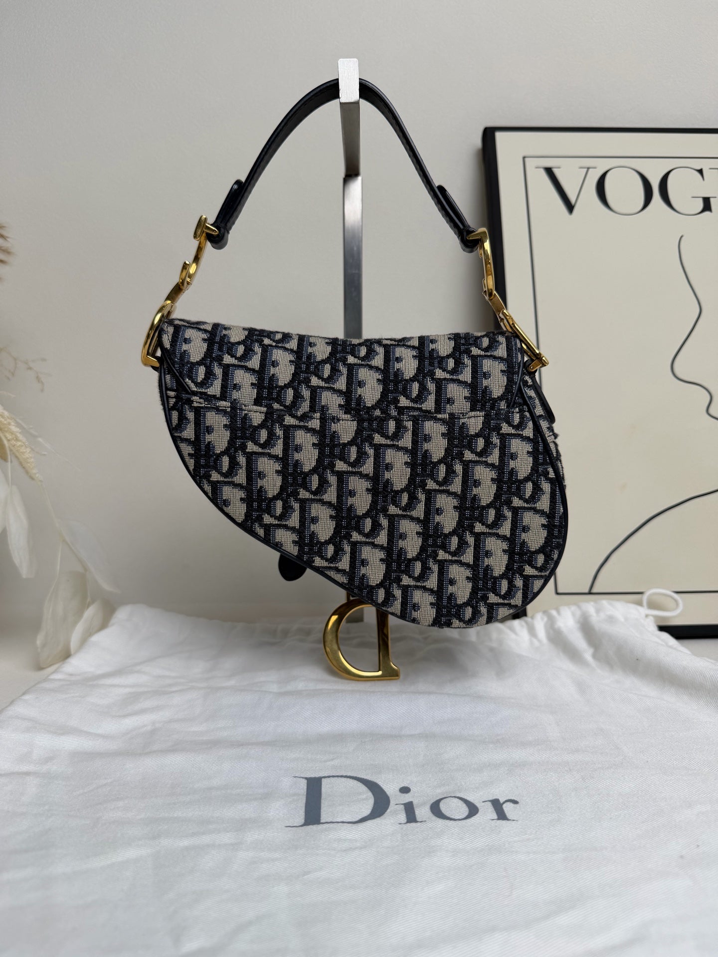 Dior - Saddle Bag - Cloth - Brown - (Small)