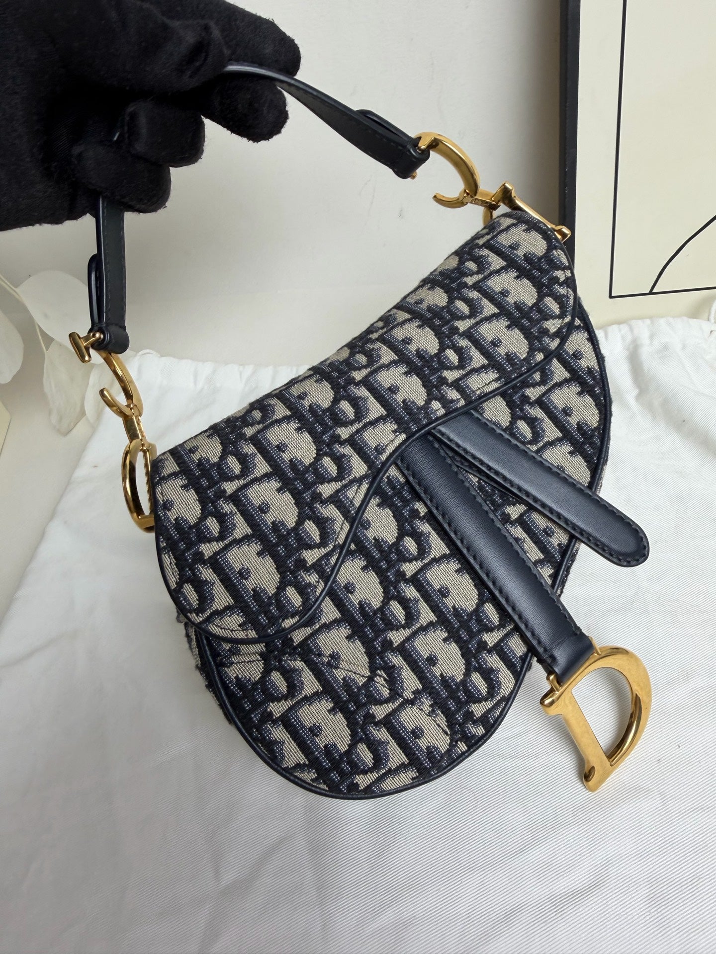 Dior - Saddle Bag - Cloth - Brown - (Small)