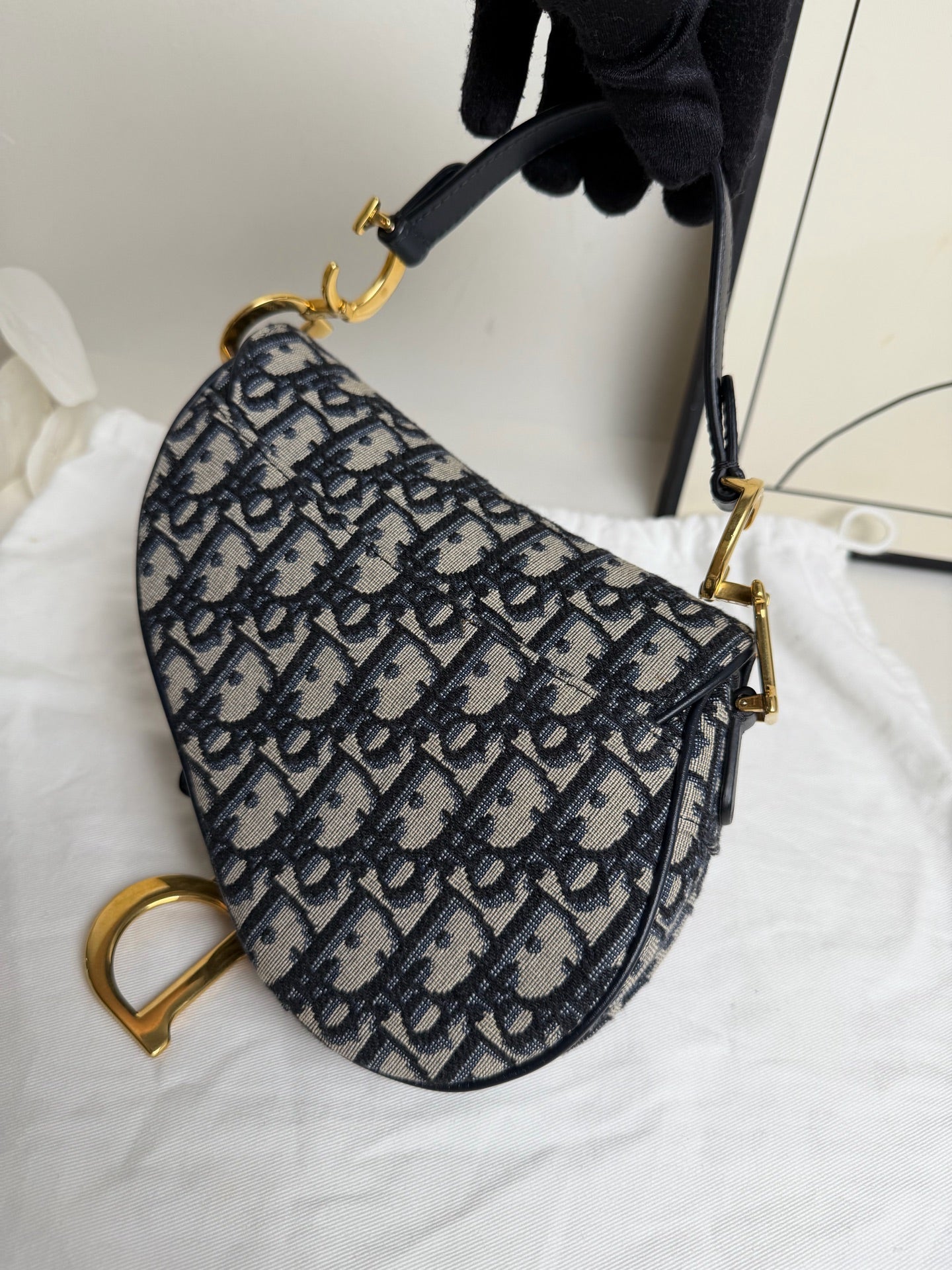 Dior - Saddle Bag - Cloth - Brown - (Small)