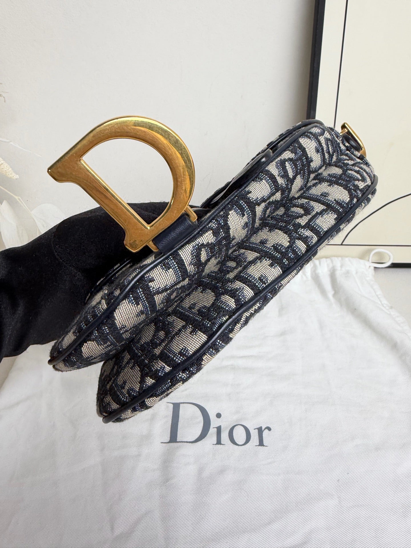 Dior - Saddle Bag - Cloth - Brown - (Small)
