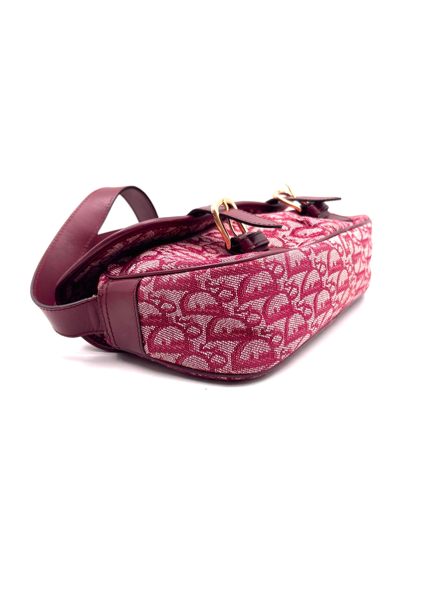 Dior - Saddle Bag - Cloth - Burgundy - (medium)