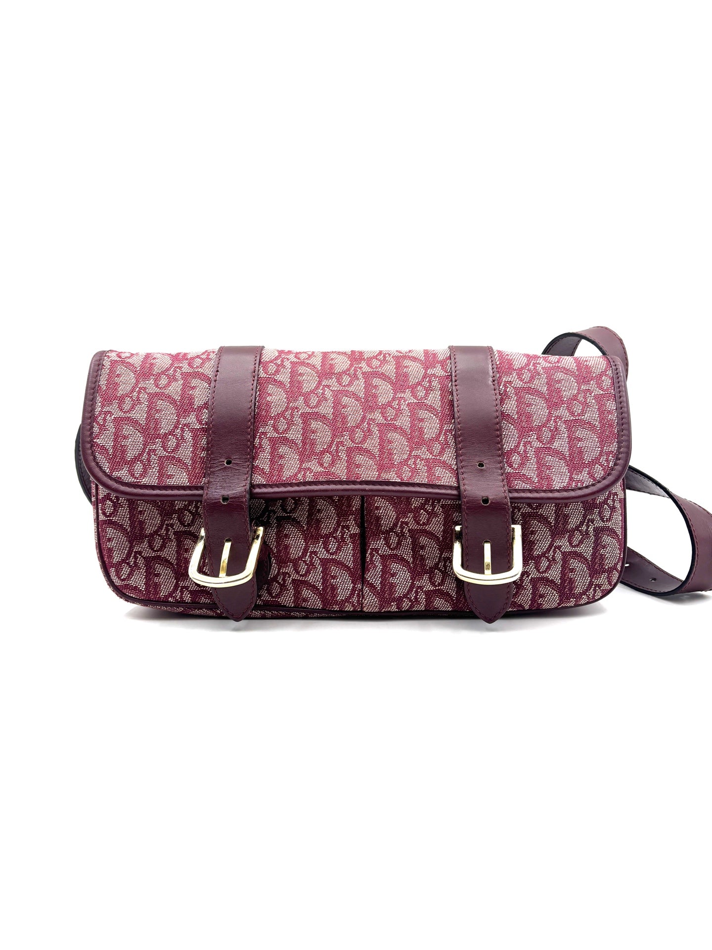 Dior - Saddle Bag - Cloth - Burgundy - (medium)