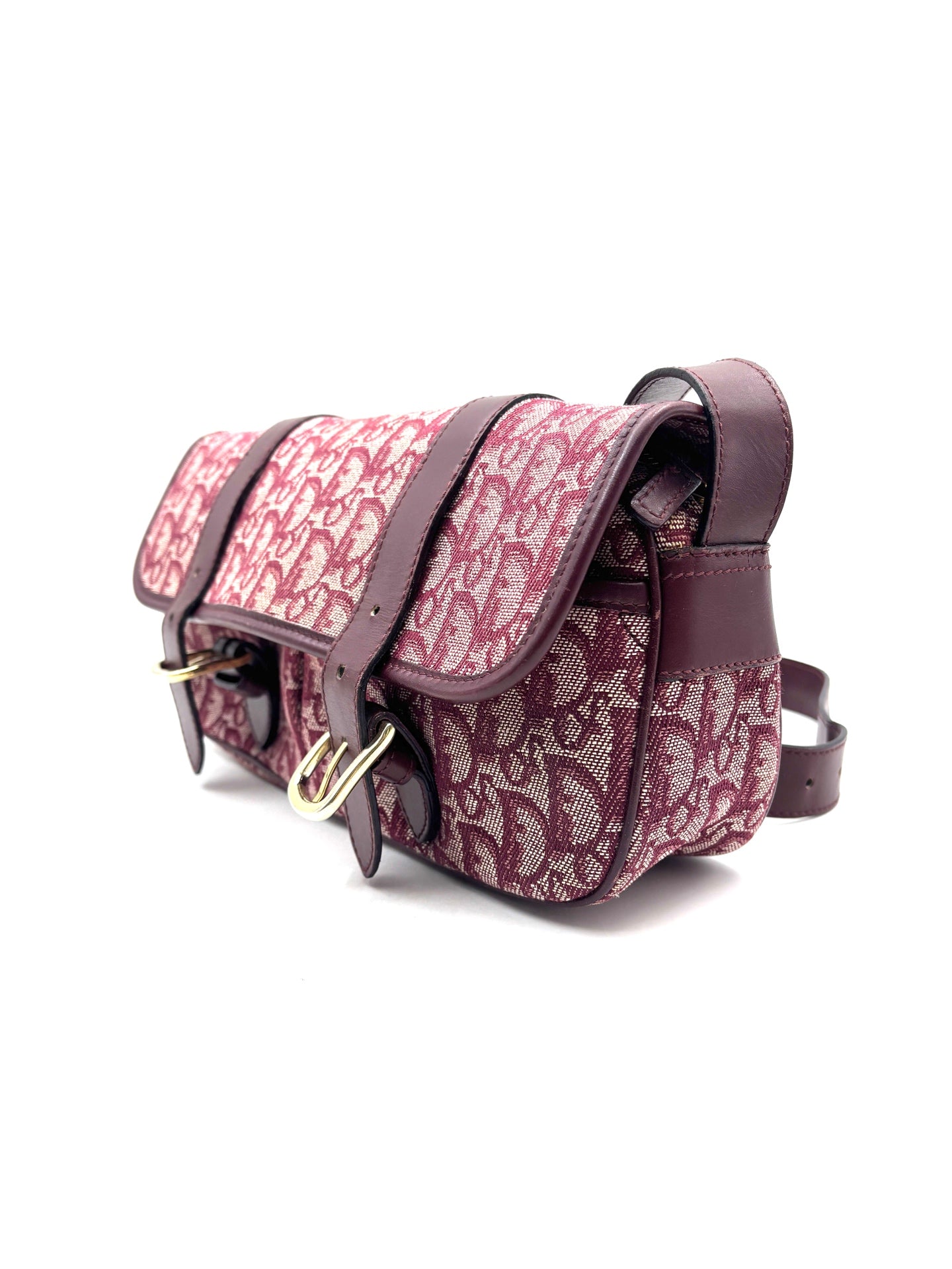 Dior - Saddle Bag - Cloth - Burgundy - (medium)