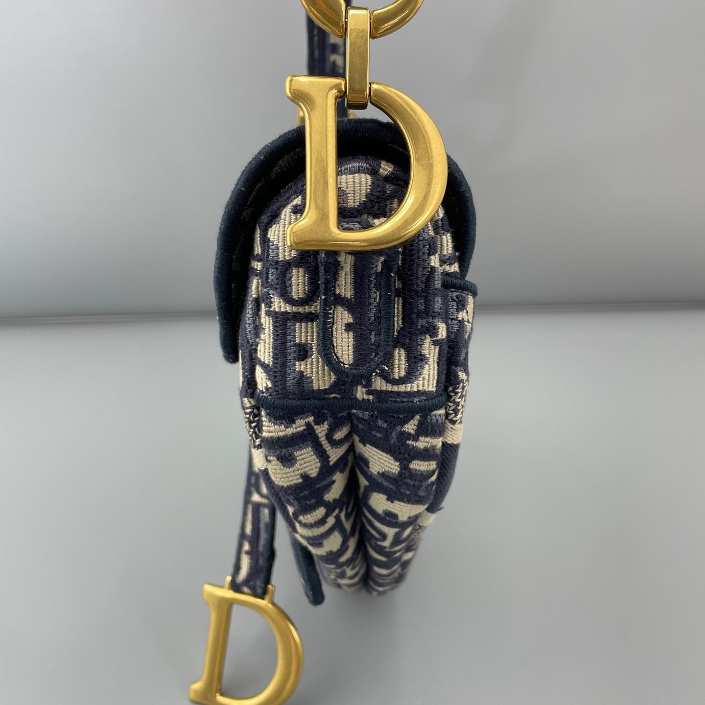 Dior - Saddle bag - Cloth - Navy - (medium)