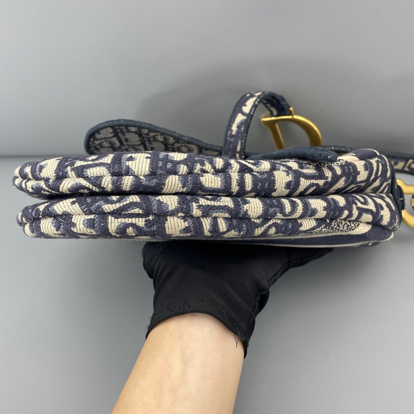 Dior - Saddle bag - Cloth - Navy - (medium)