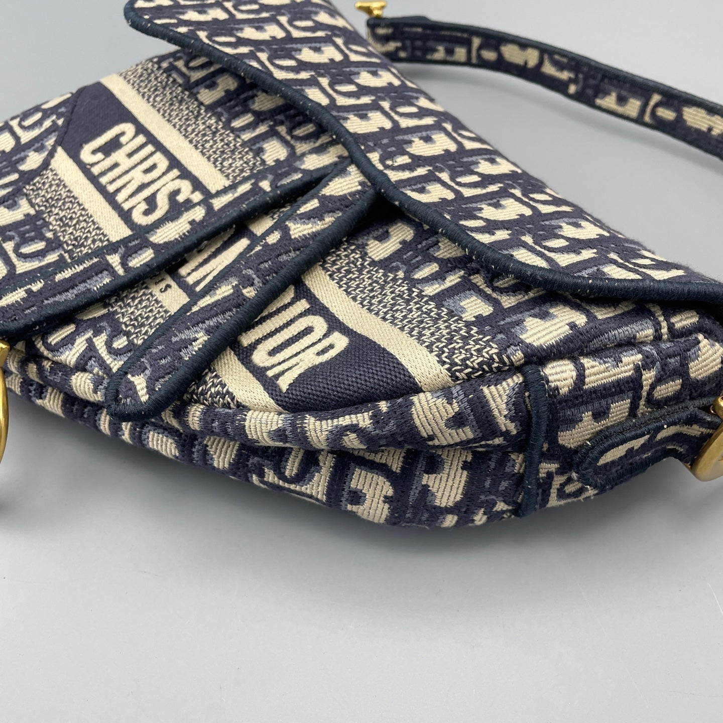 Dior - Saddle bag - Cloth - Navy - (medium)