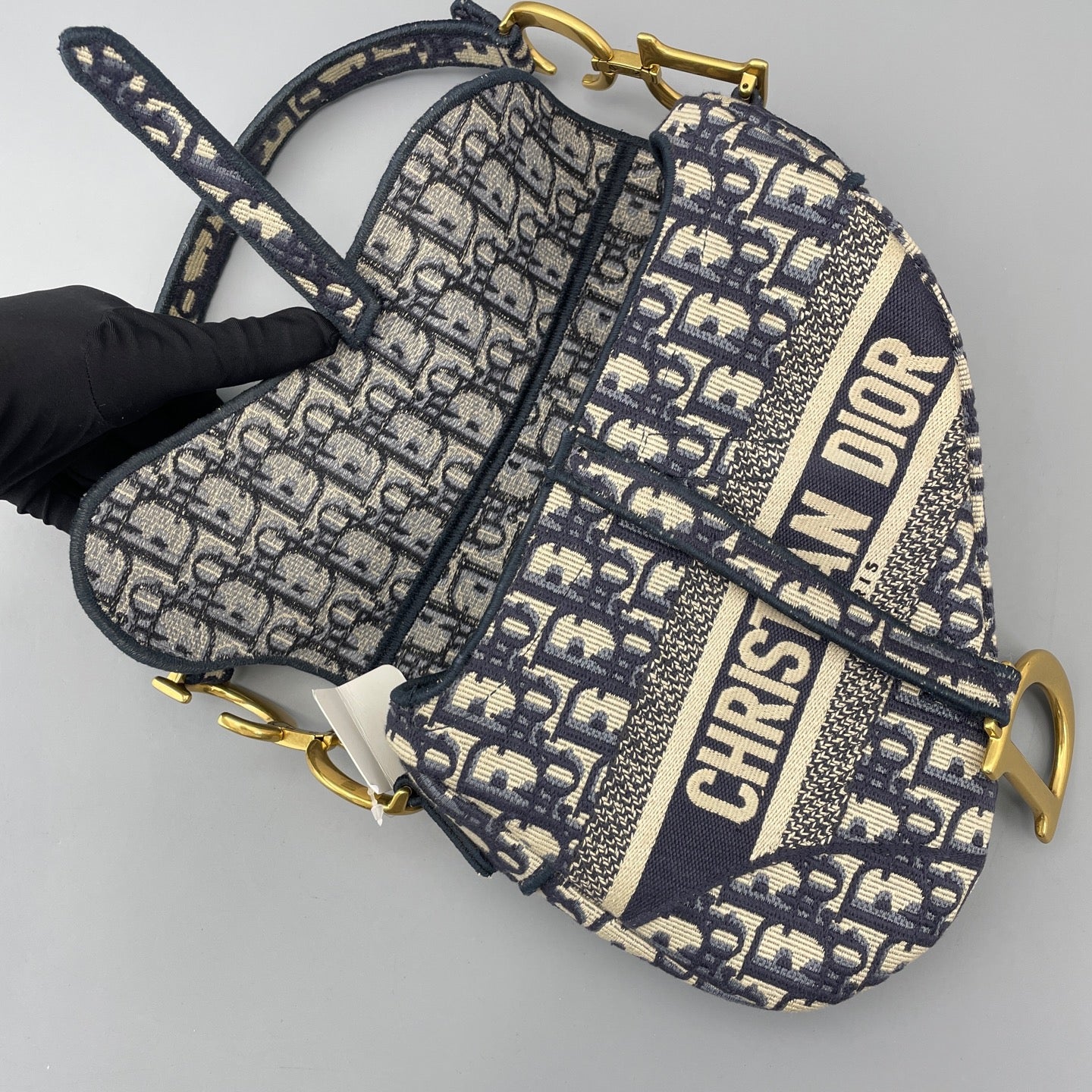 Dior - Saddle bag - Cloth - Navy - (medium)