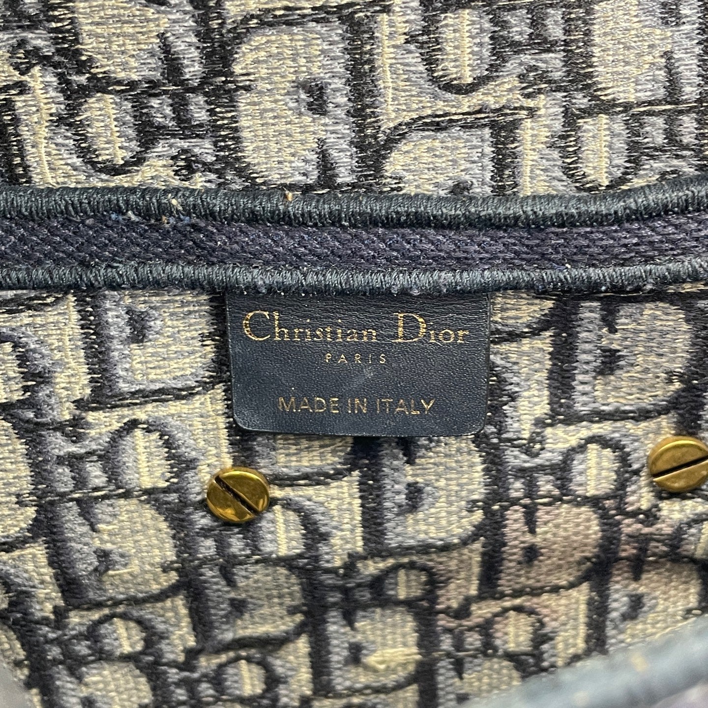 Dior - Saddle bag - Cloth - Navy - (medium)