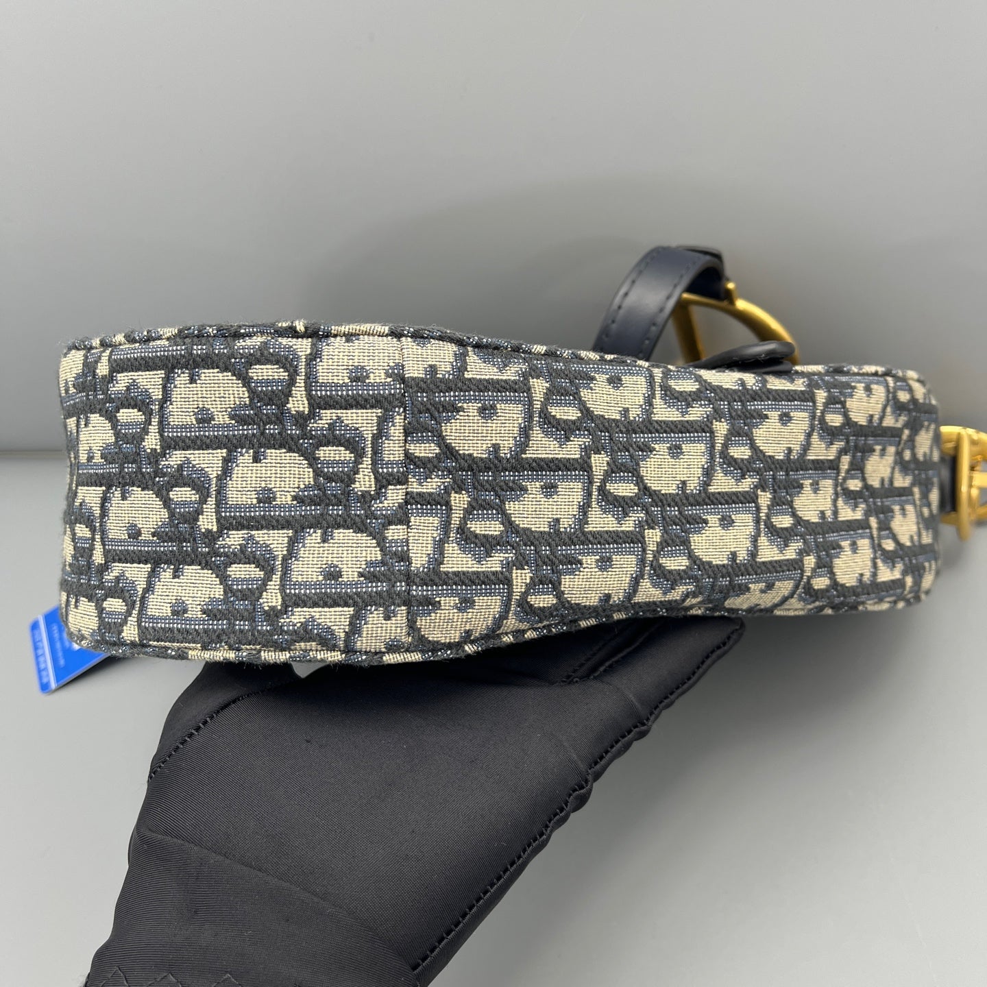 Dior - Saddle Bag - Dior Oblique jacquard canvas with calfskin leather trim - Blue - (medium)