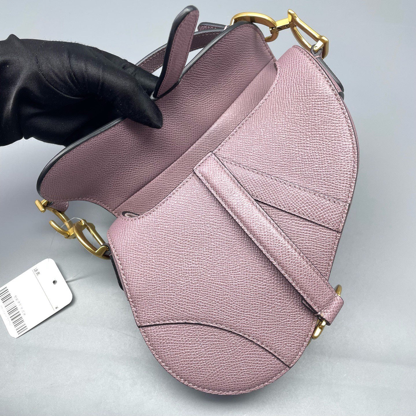 Dior - Saddle bag - Grained calfskin leather - Taro purple with Antique Gold-Tone Hardware - (Small)