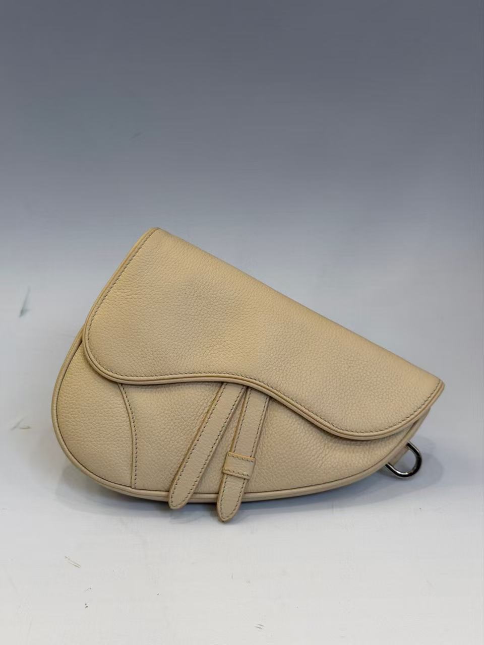 Dior - Saddle Bag - Grained leather - Beige - (mini)