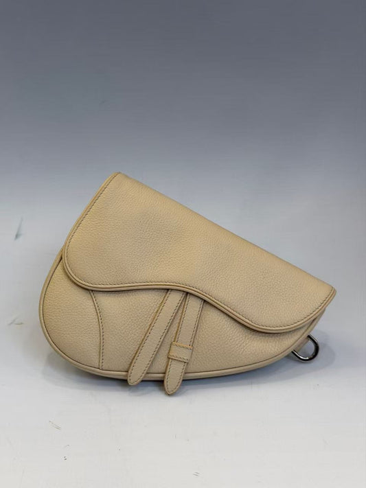 Dior - Saddle Bag - Grained leather - Beige - (mini)