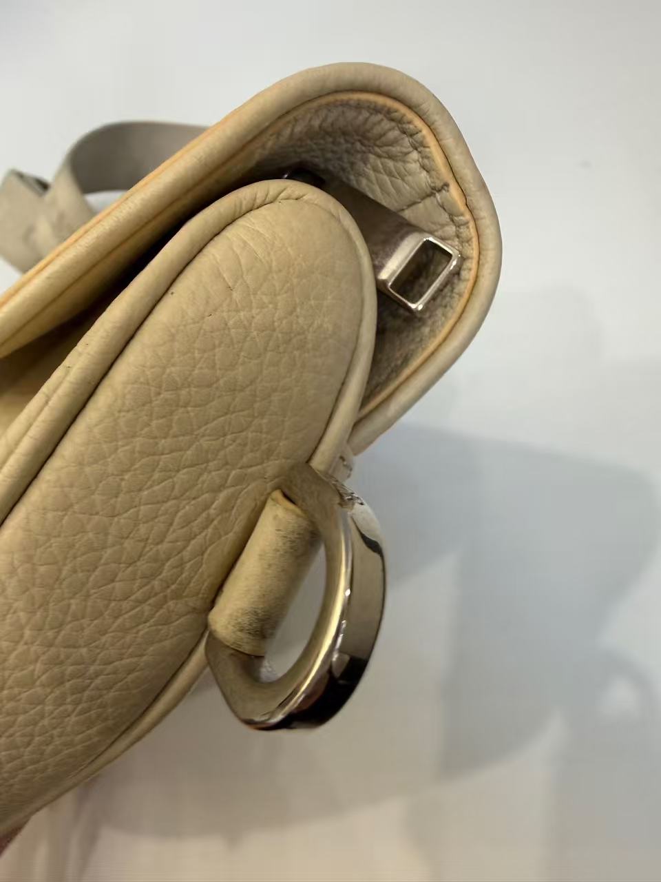 Dior - Saddle Bag - Grained leather - Beige - (mini)