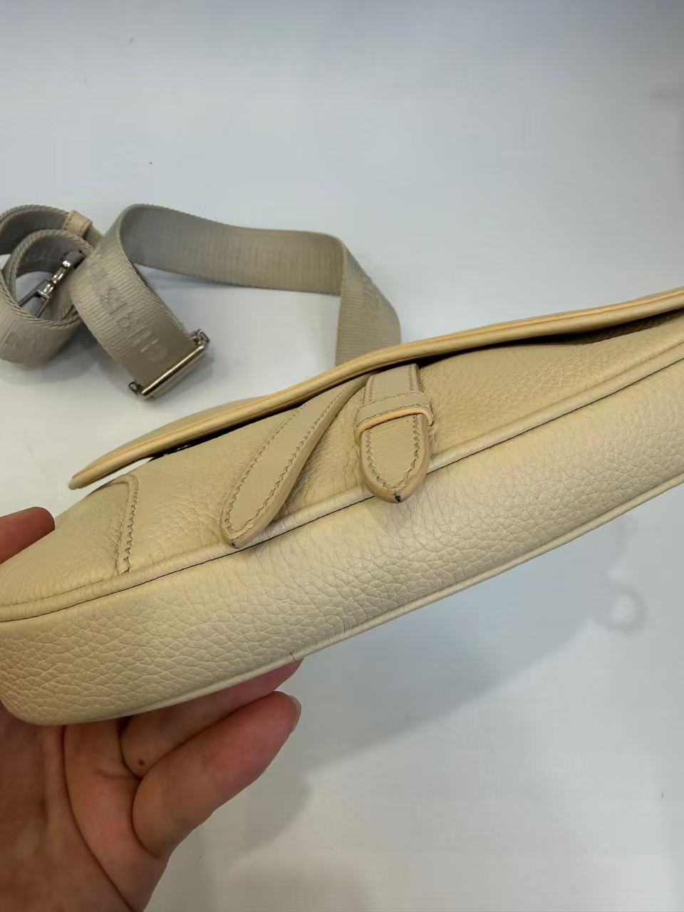 Dior - Saddle Bag - Grained leather - Beige - (mini)