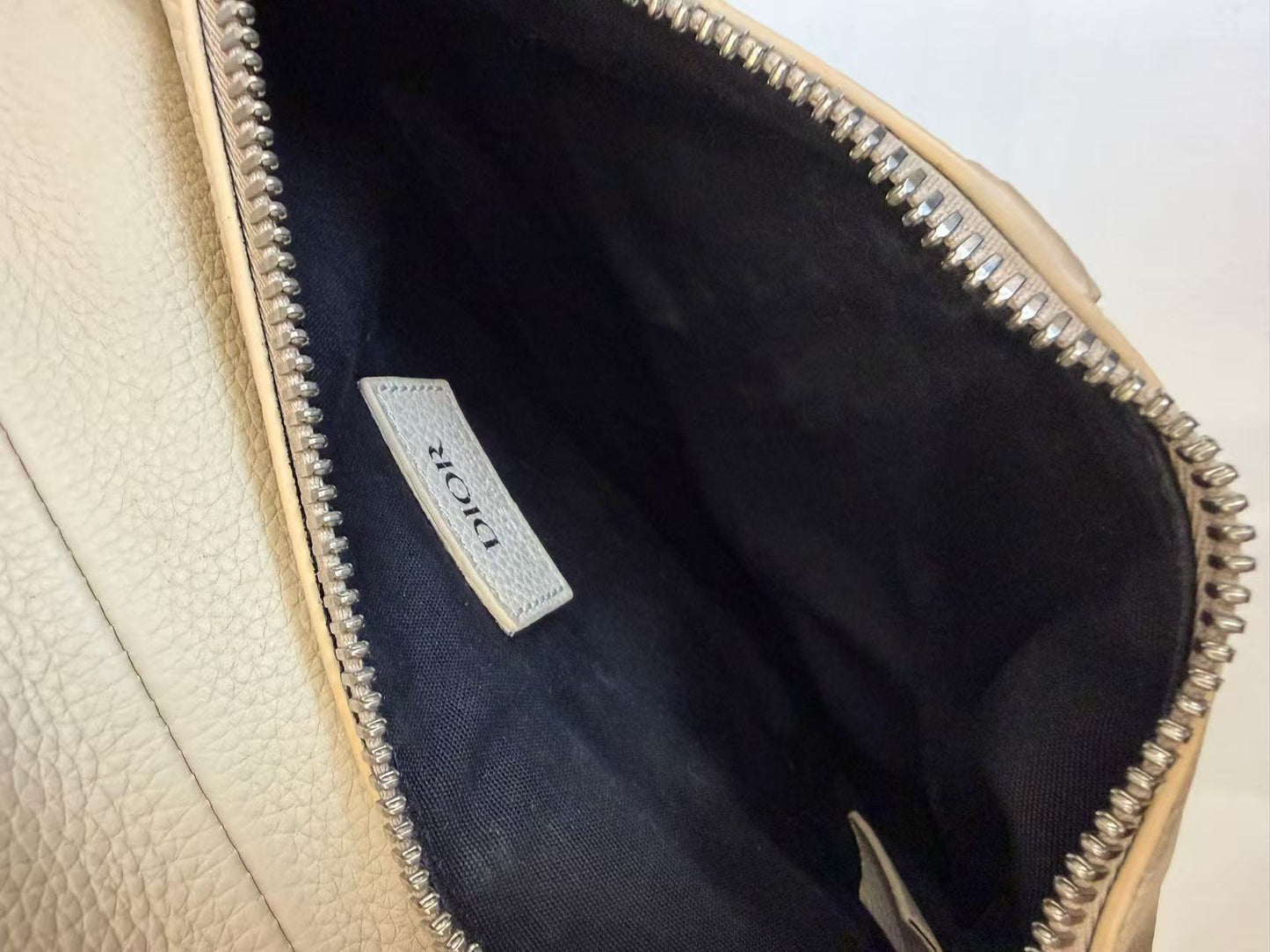 Dior - Saddle Bag - Grained leather - Beige - (mini)