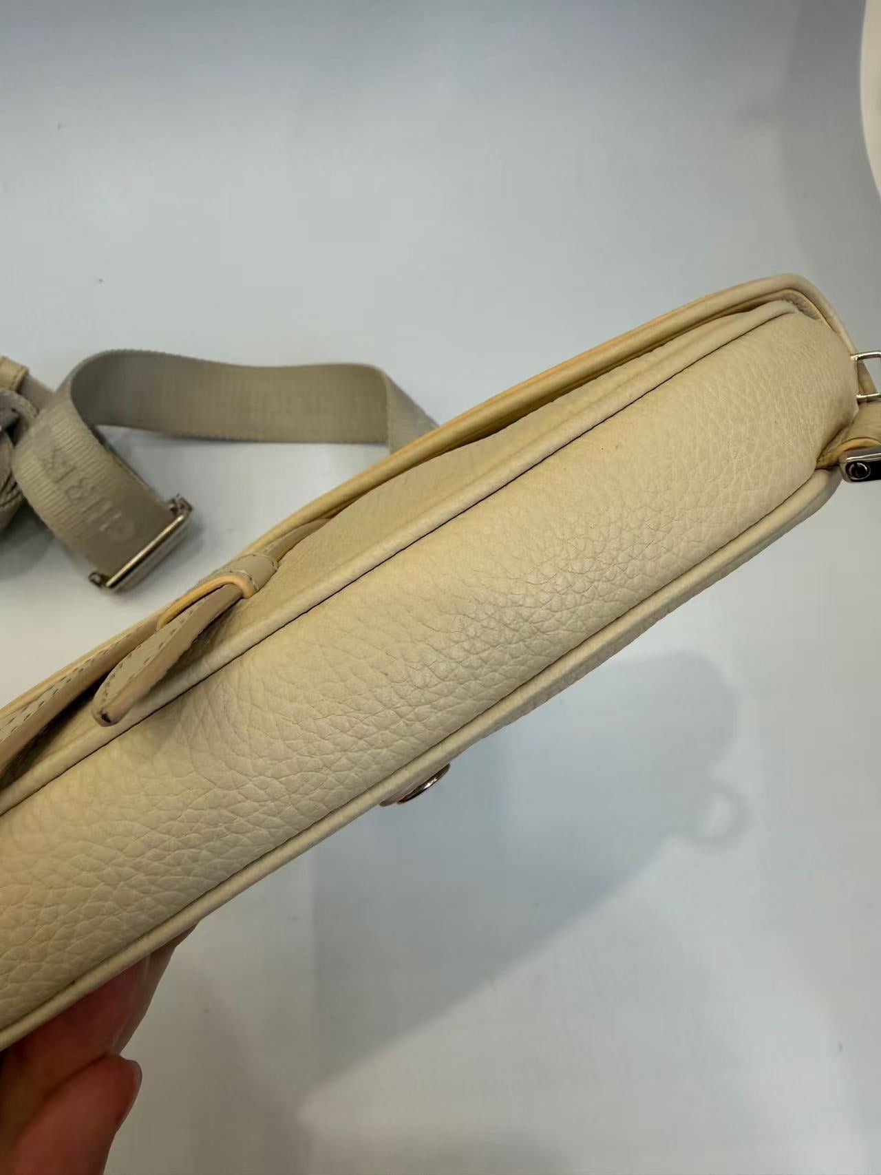 Dior - Saddle Bag - Grained leather - Beige - (mini)