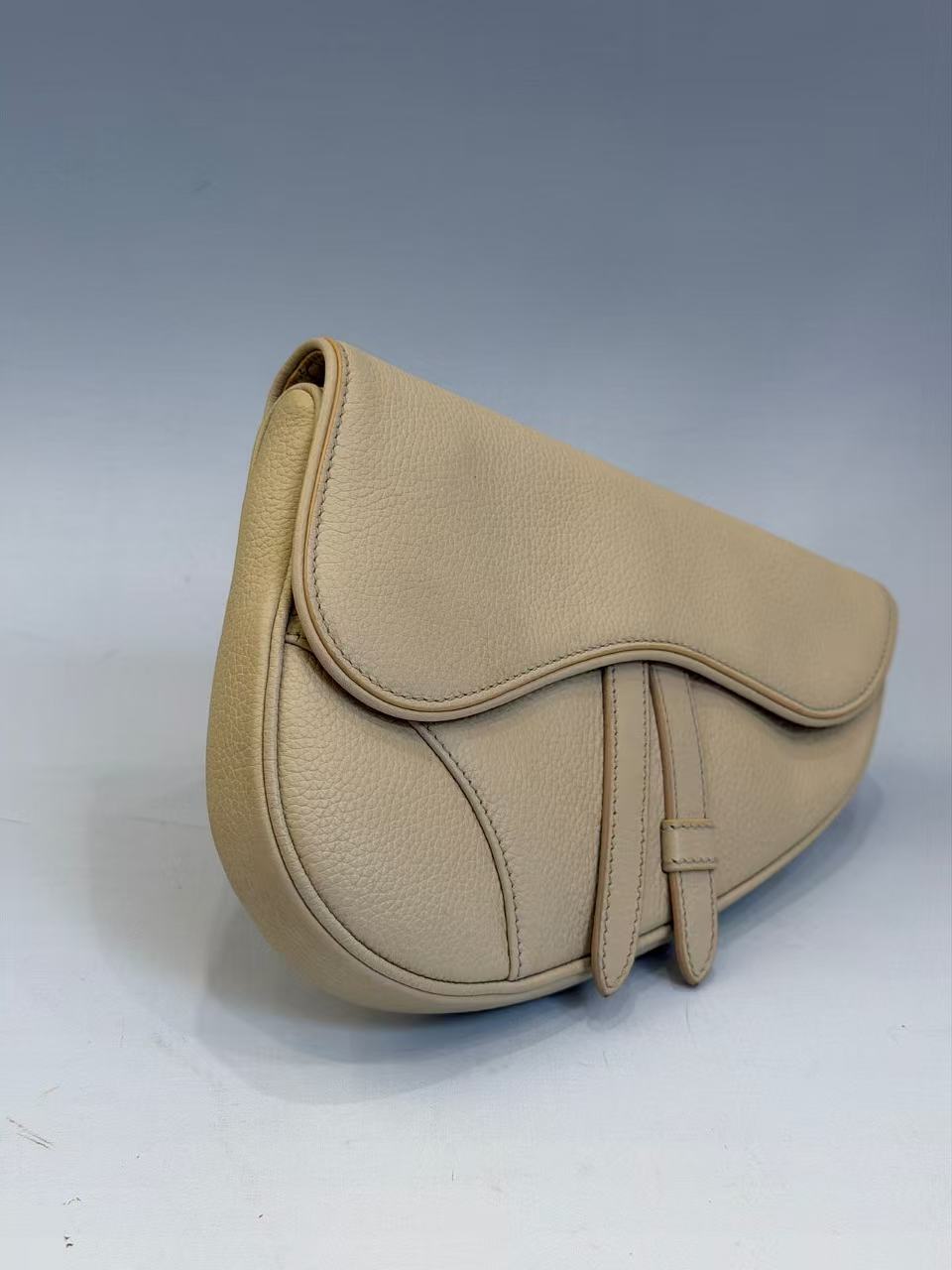 Dior - Saddle Bag - Grained leather - Beige - (mini)