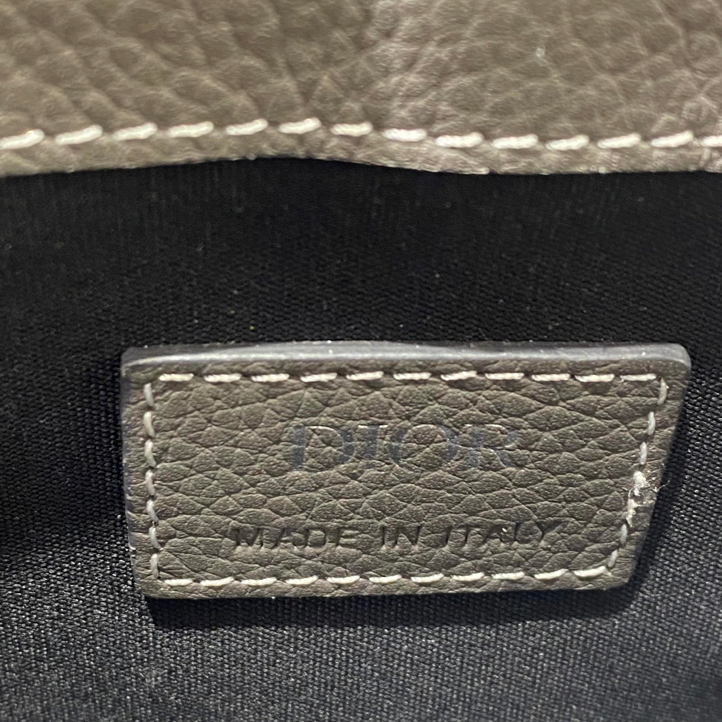 Dior - Saddle Bag - Grained leather - Grey - (small)