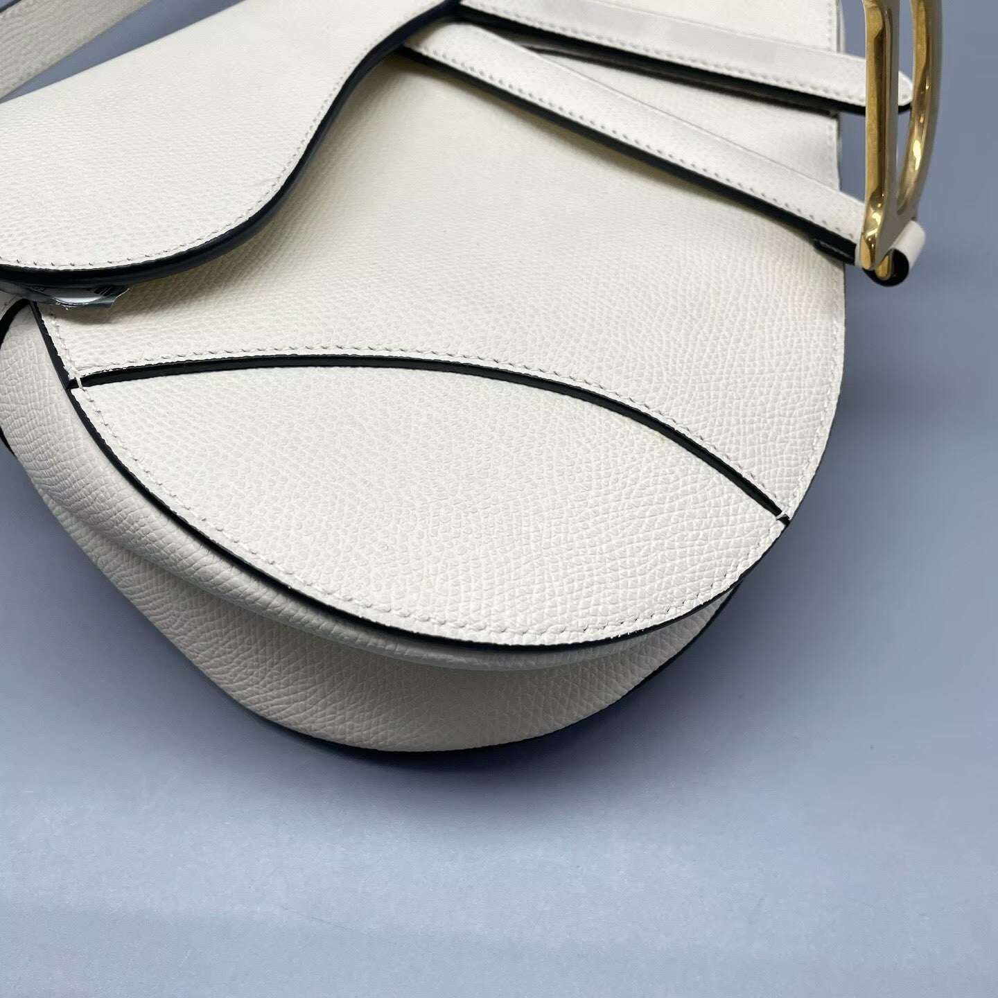 Dior - Saddle Bag - Grained leather - White - (Medium)