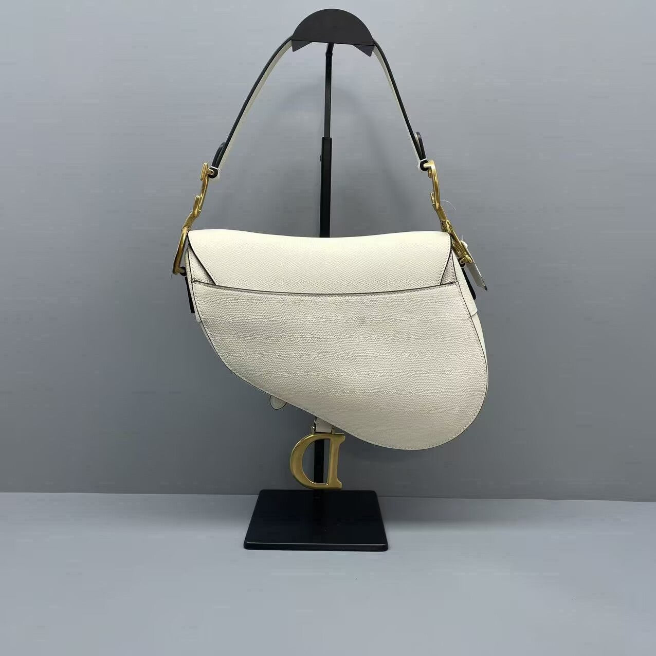 Dior - Saddle Bag - Grained leather - White - (Medium)