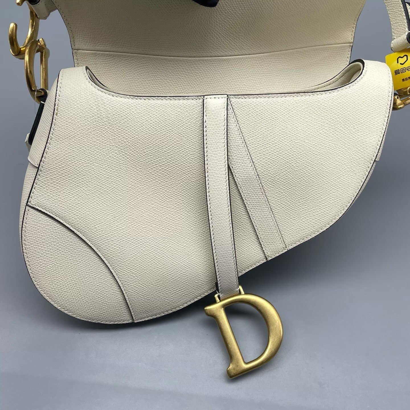 Dior - Saddle Bag - Grained leather - White - (Medium)
