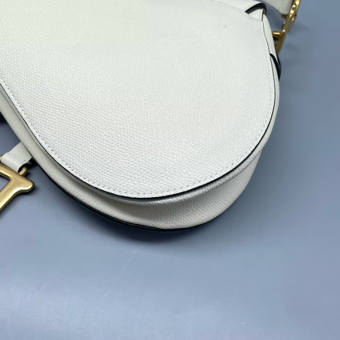 Dior - Saddle Bag - Grained leather - White - (Medium)