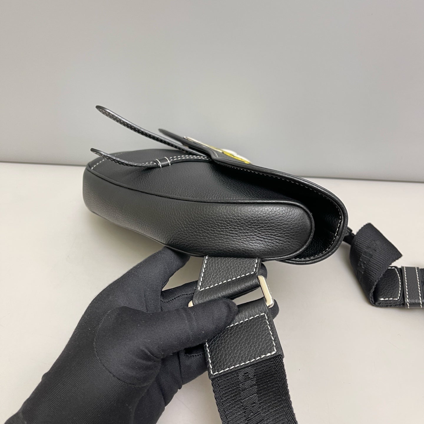 Dior - Saddle Bag KAWS Collaboration - Leather - Black - (mini)