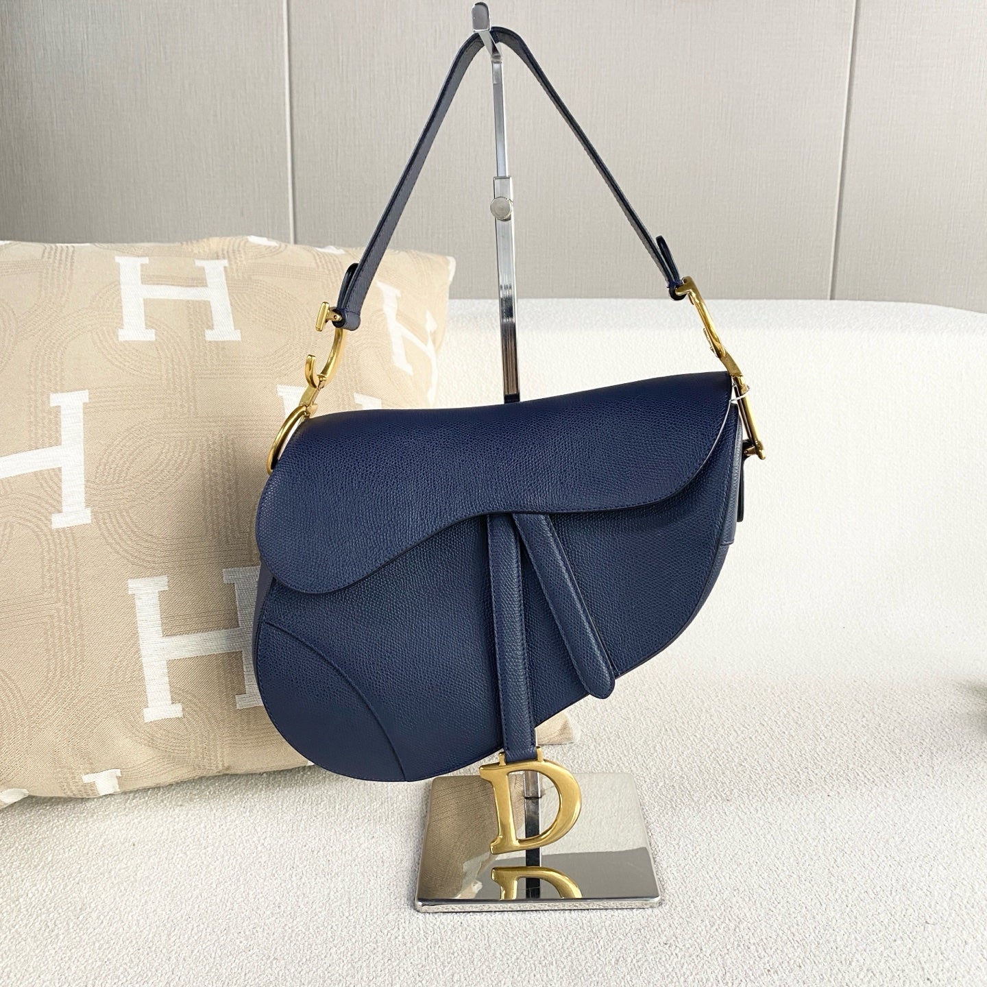 Dior - Saddle Bag - Leather - Blue - (medium)