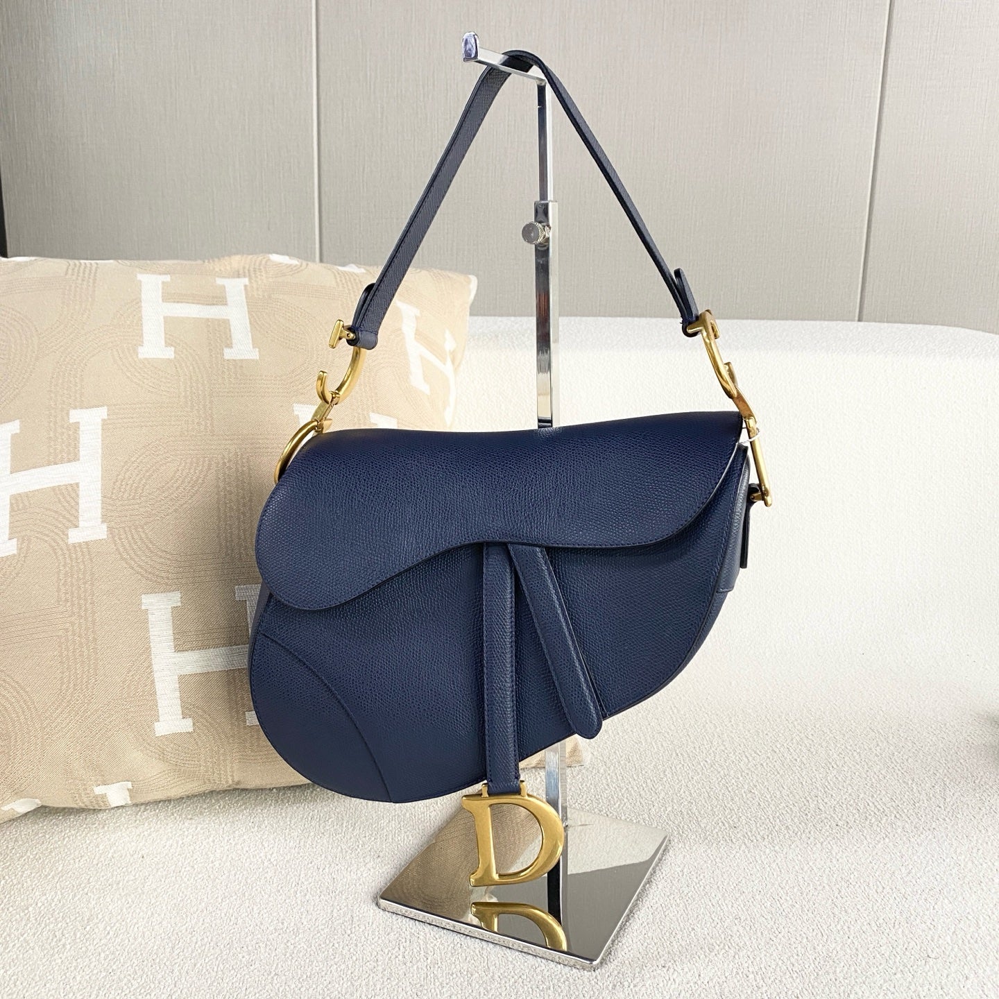 Dior - Saddle Bag - Leather - Blue - (medium)