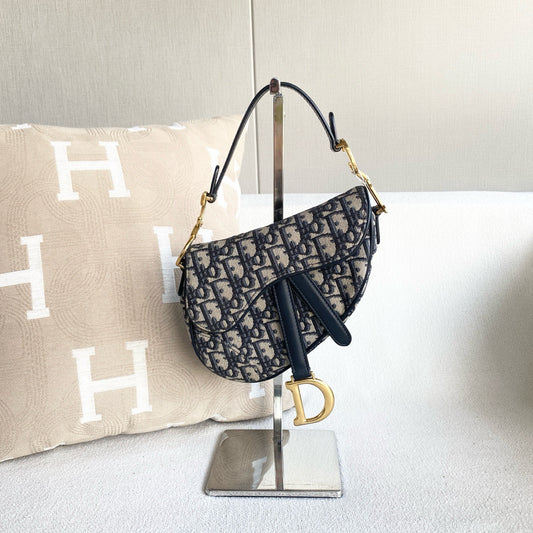 Dior - Saddle Bag - Leather - Blue - (mini)