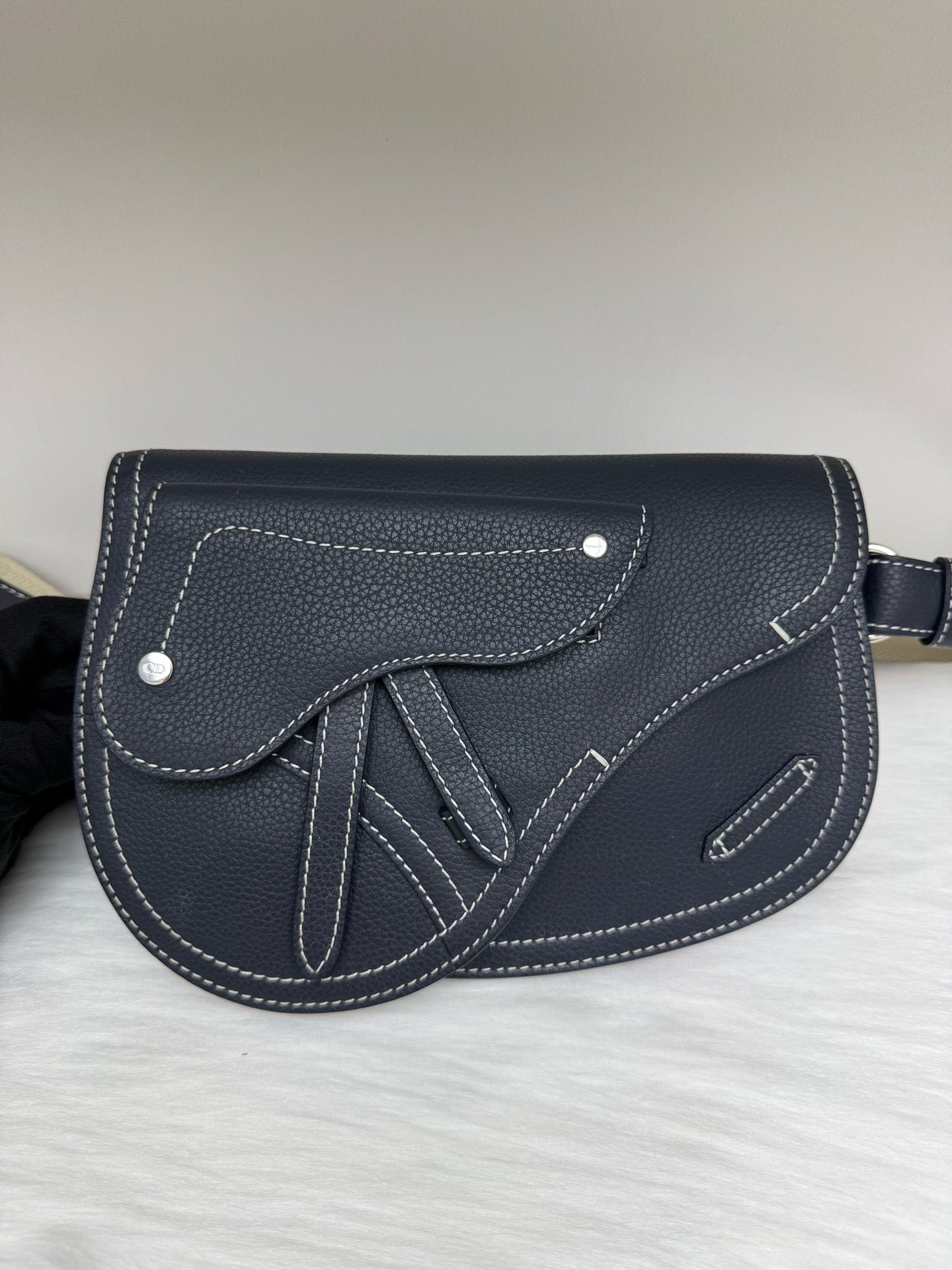 Dior - Saddle bag - Leather - Blue - (small)