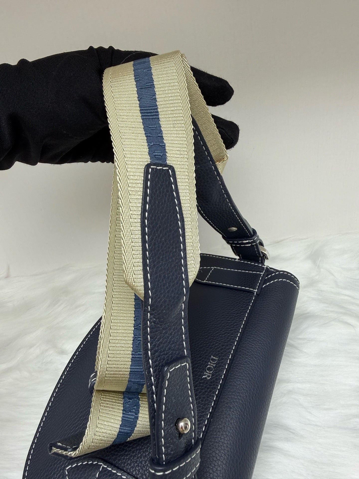 Dior - Saddle bag - Leather - Blue - (small)