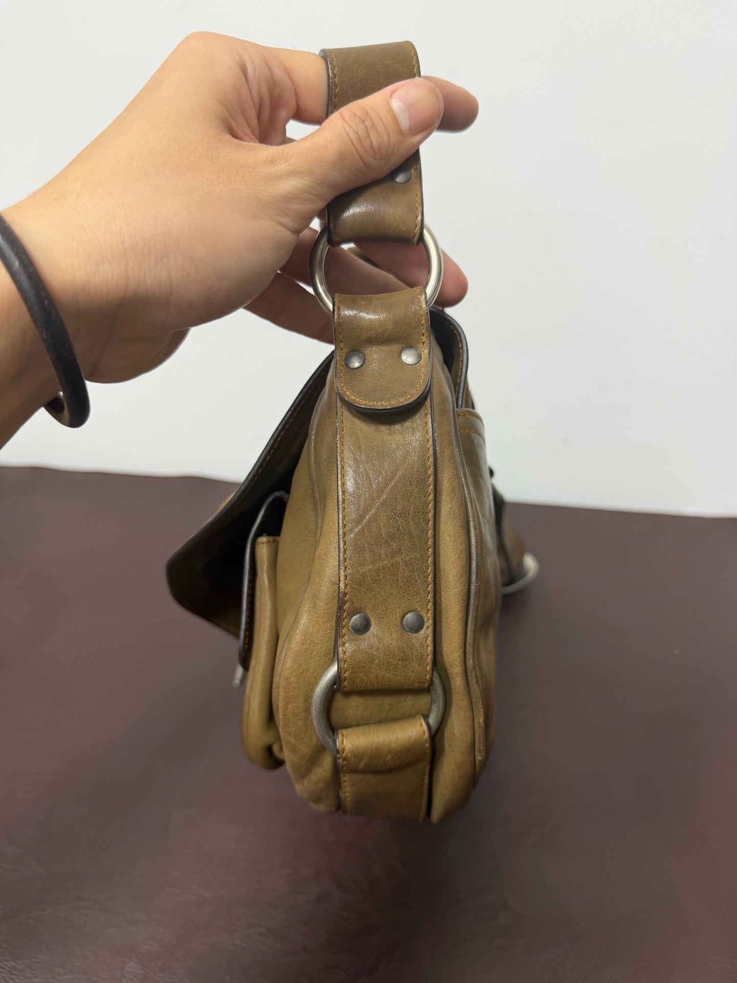 Dior - Saddle bag - Leather - Brown - (Medium)
