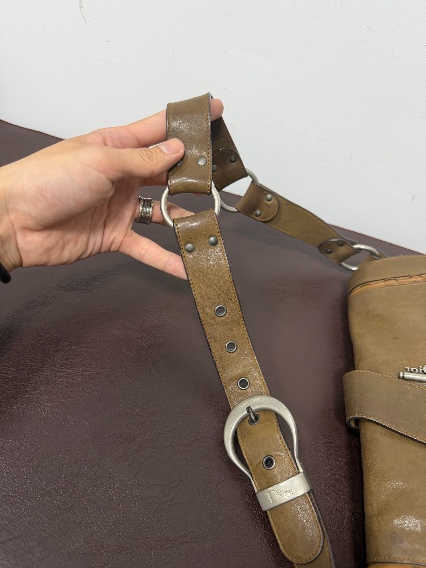 Dior - Saddle bag - Leather - Brown - (Medium)