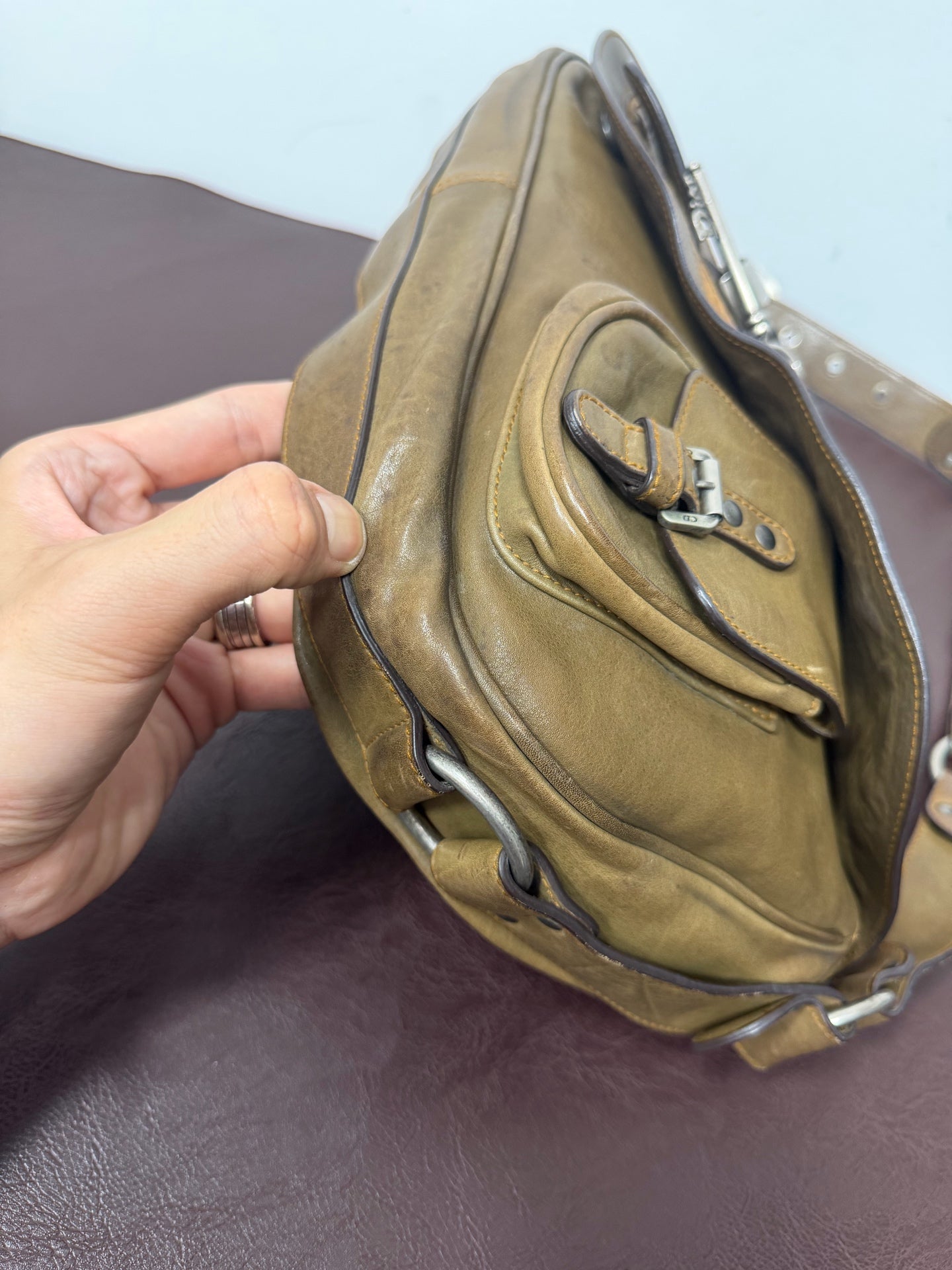 Dior - Saddle bag - Leather - Brown - (Medium)
