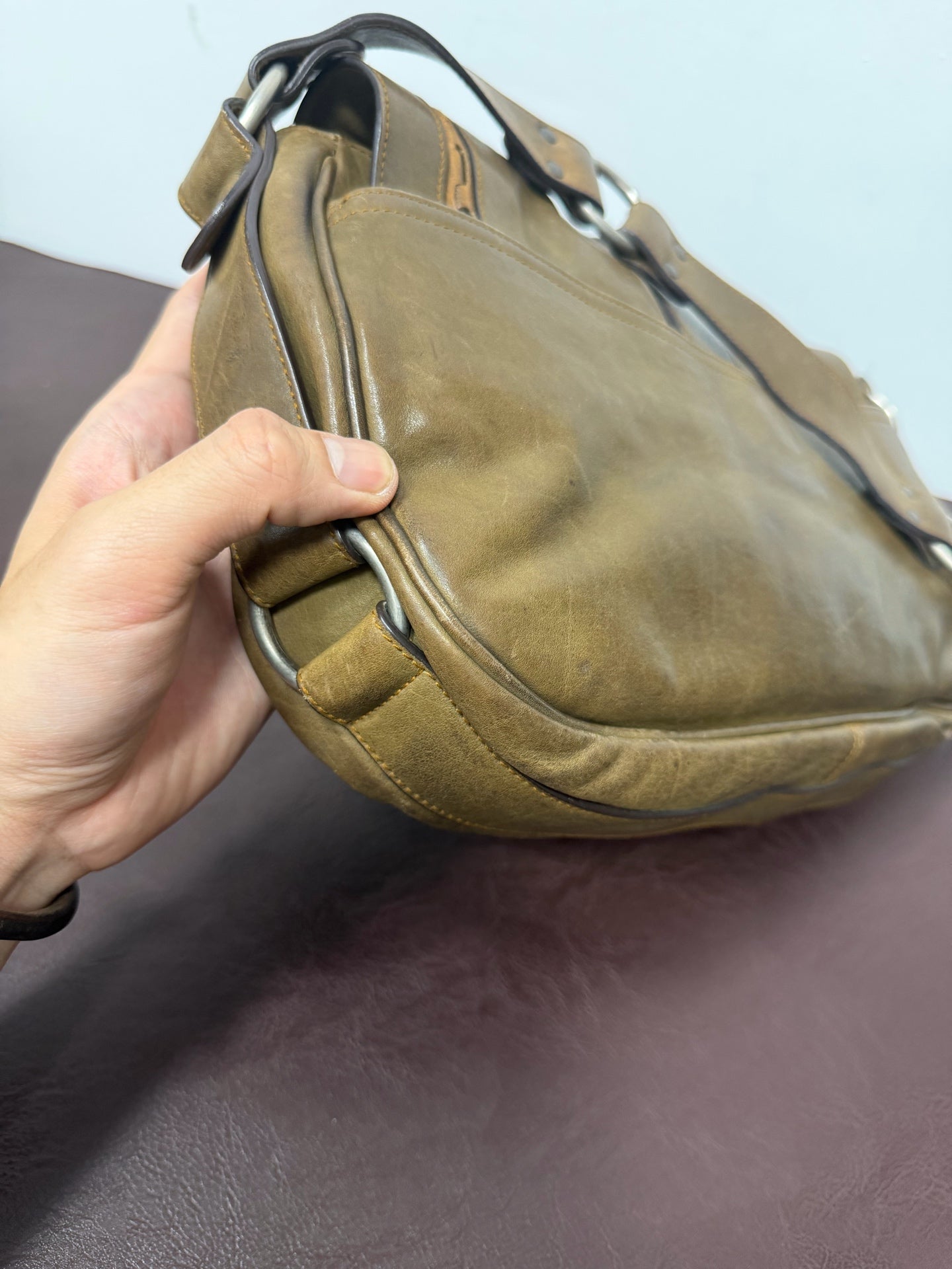 Dior - Saddle bag - Leather - Brown - (Medium)