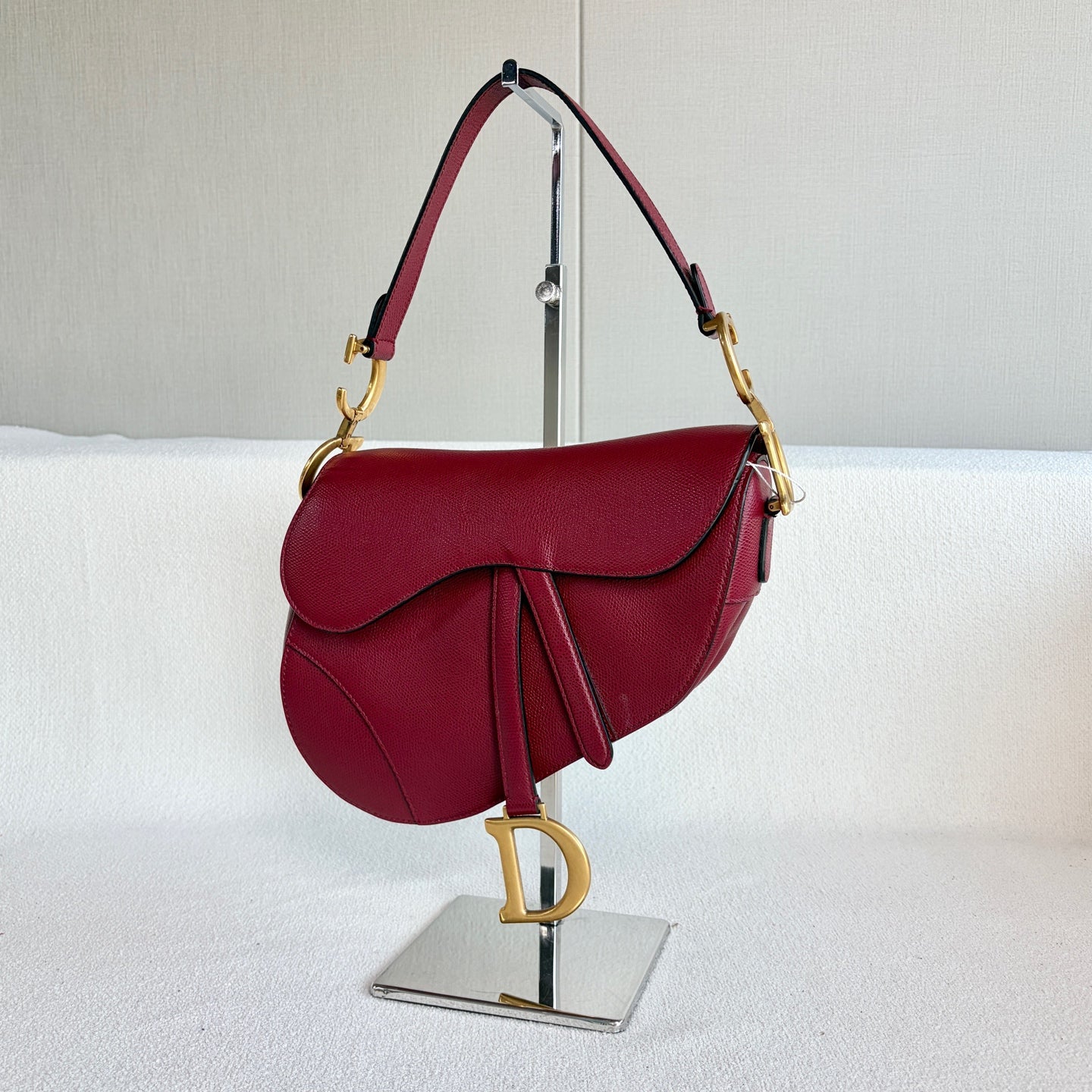 Dior - Saddle Bag - Leather - Burgundy - (Medium)