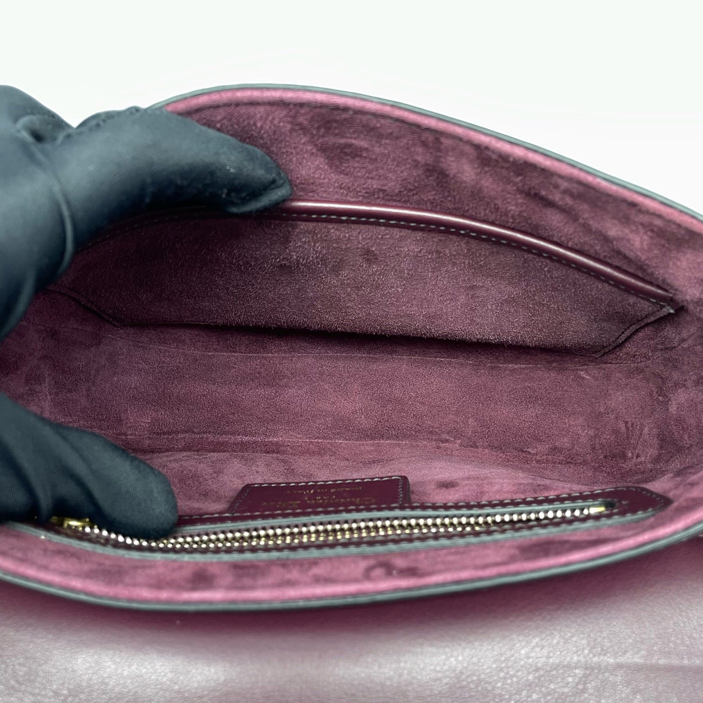 Dior - Saddle Bag - Leather - Burgundy - (Mini)