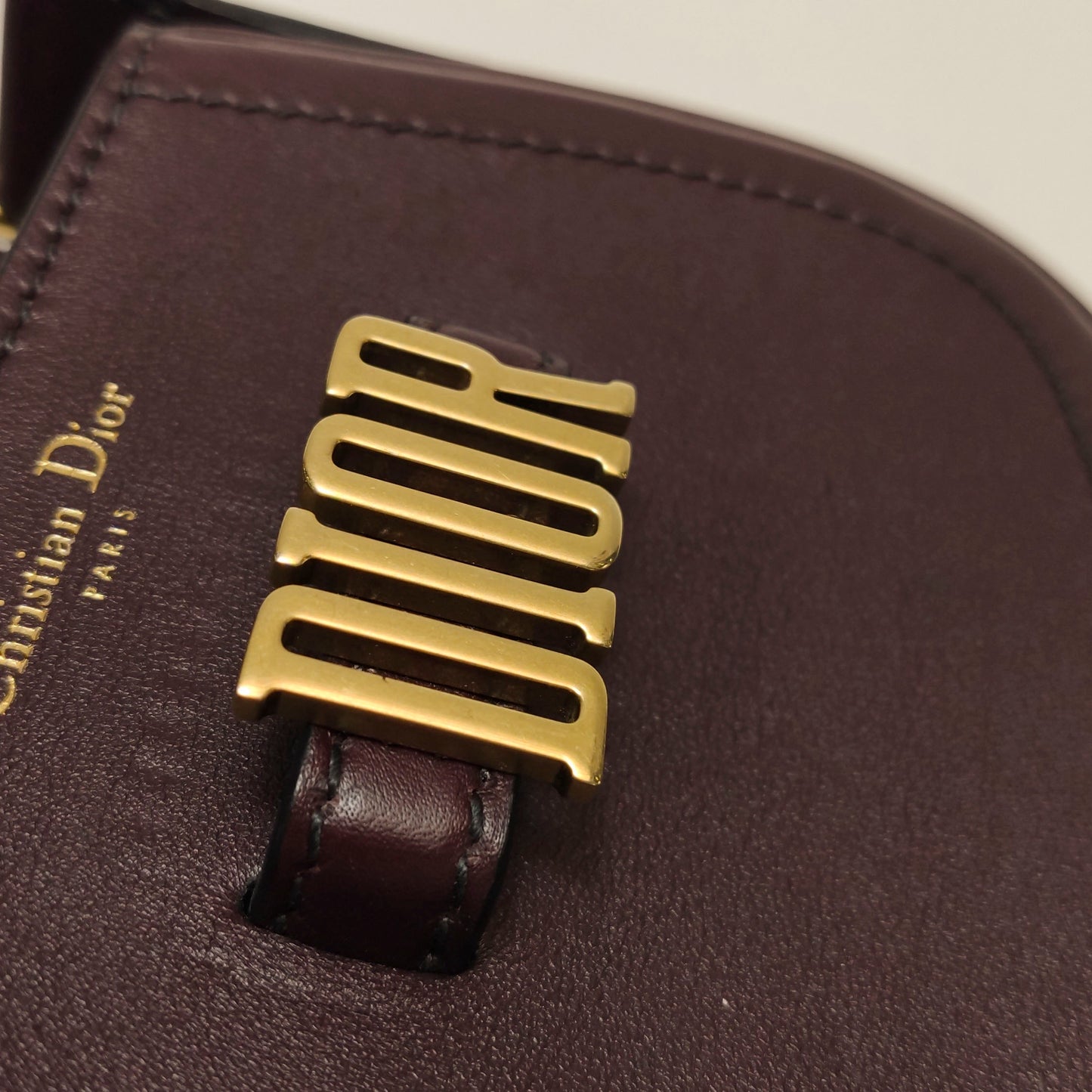 Dior - Saddle Bag - Leather - Burgundy - (mini)