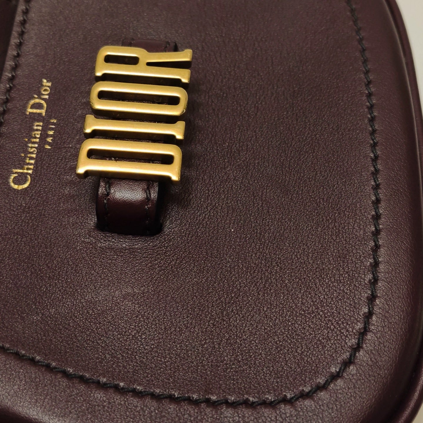 Dior - Saddle Bag - Leather - Burgundy - (mini)
