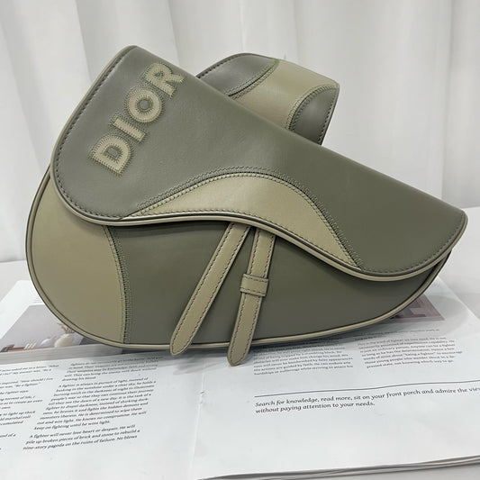 Dior - Saddle Bag - Leather - Green - (Large)
