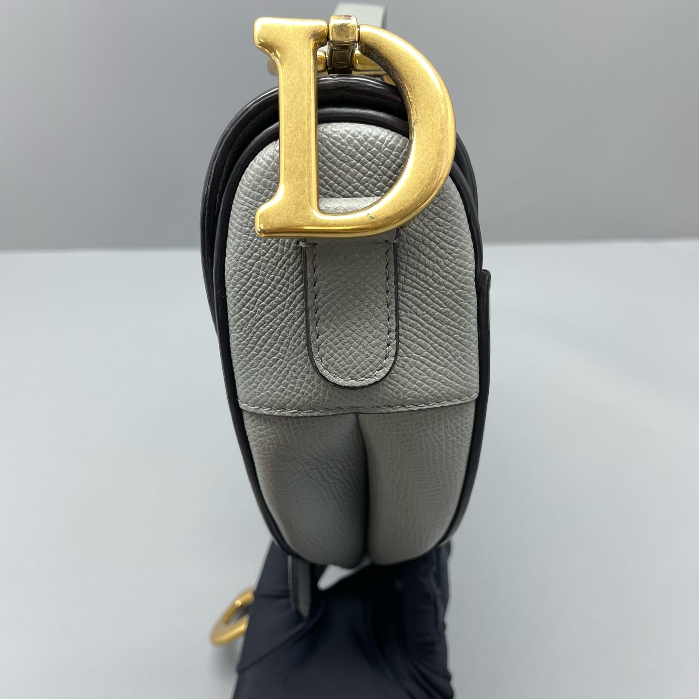 Dior - Saddle Bag - Leather - Grey - (medium)