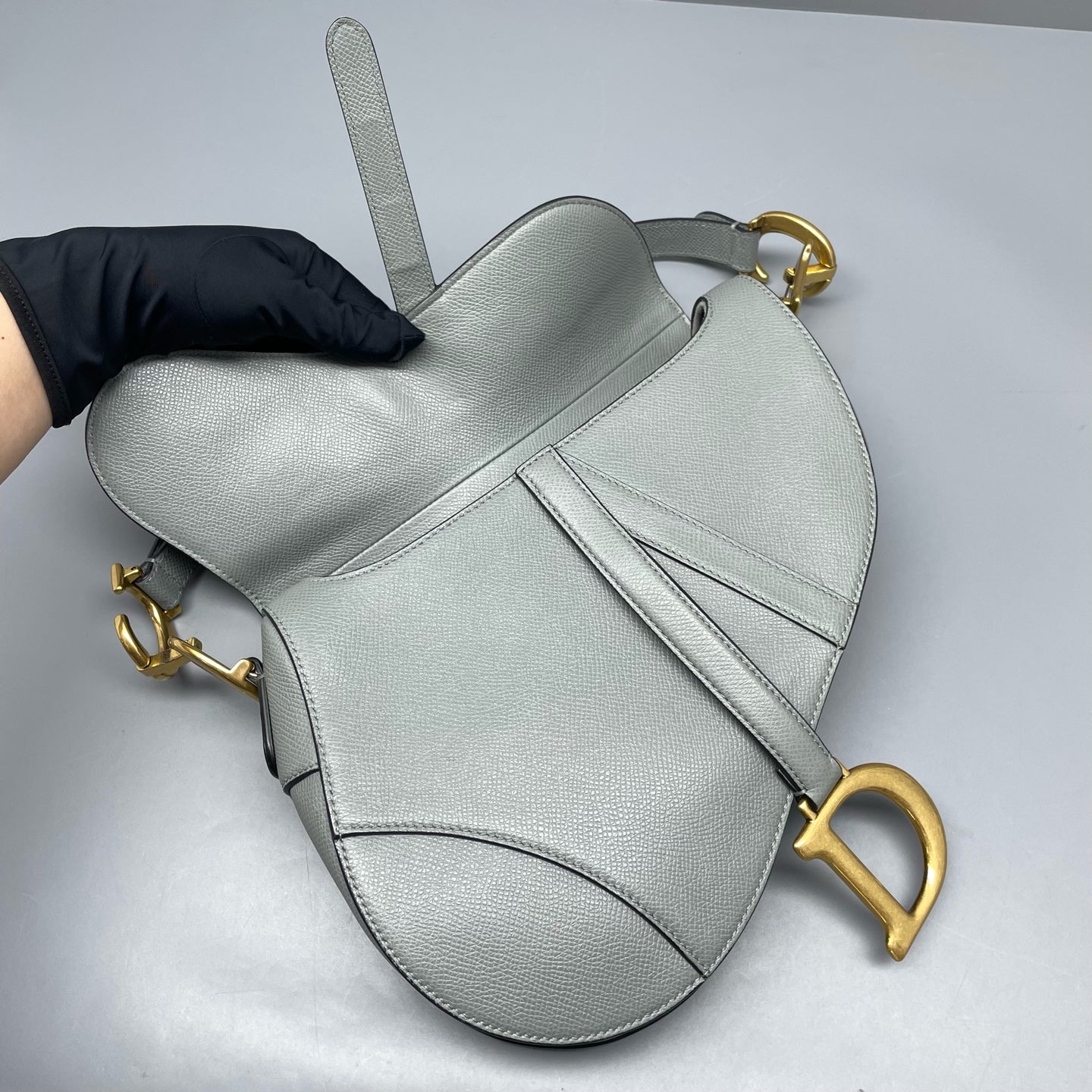 Dior - Saddle Bag - Leather - Grey - (medium)