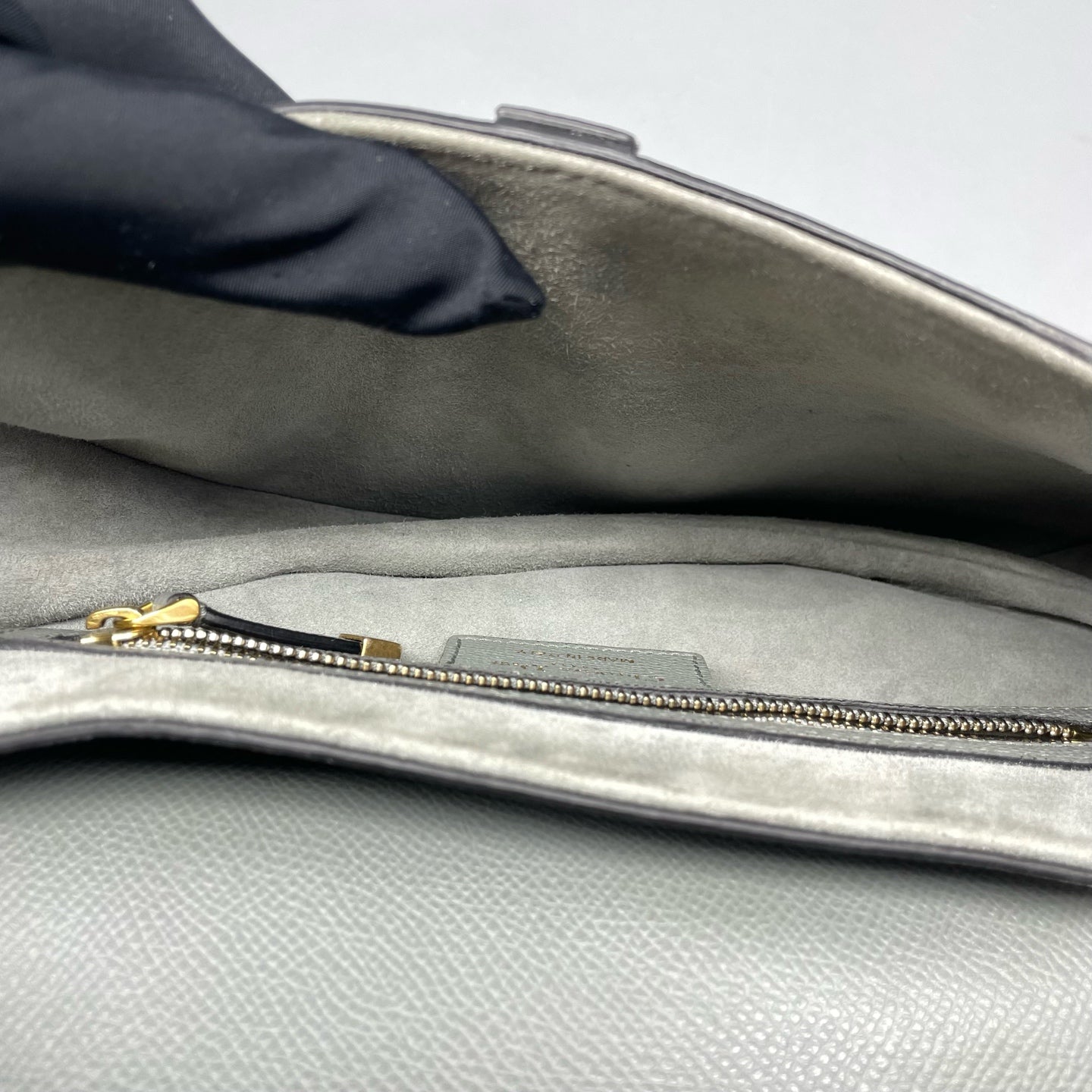 Dior - Saddle Bag - Leather - Grey - (medium)