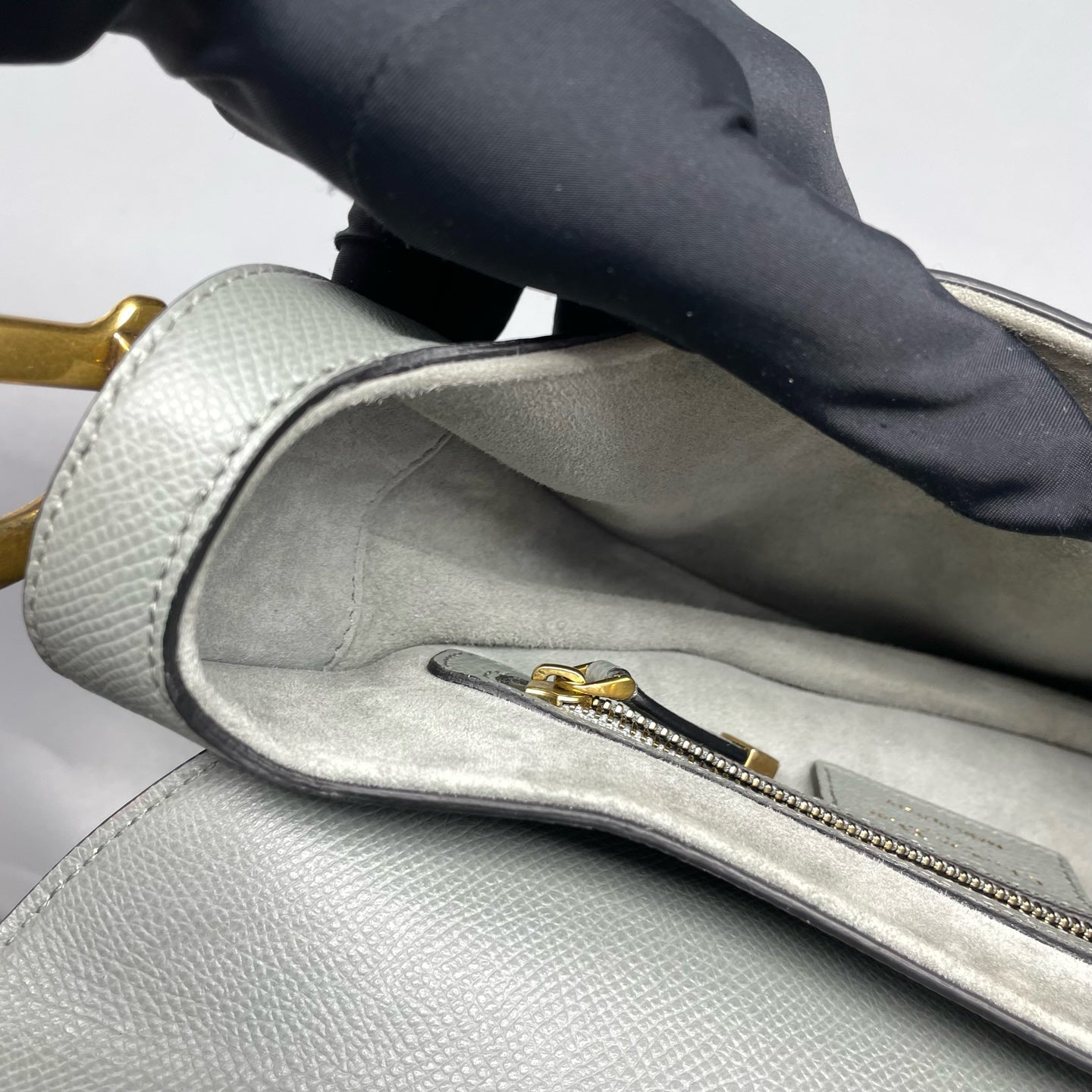 Dior - Saddle Bag - Leather - Grey - (medium)