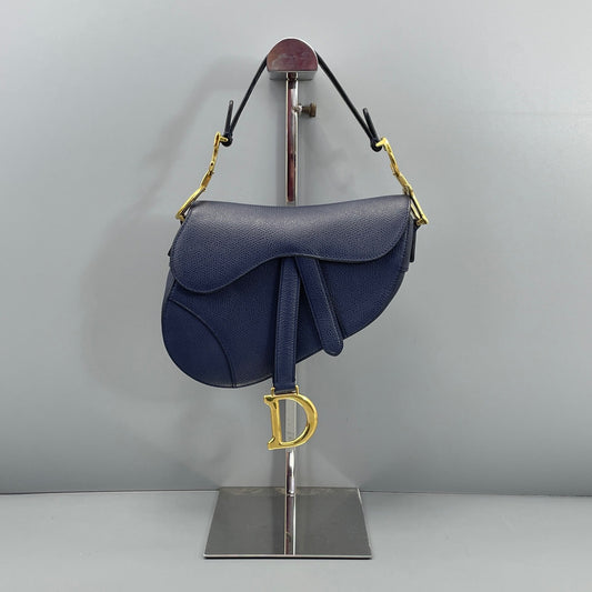 Dior - Saddle bag - Leather - Navy - (mini)