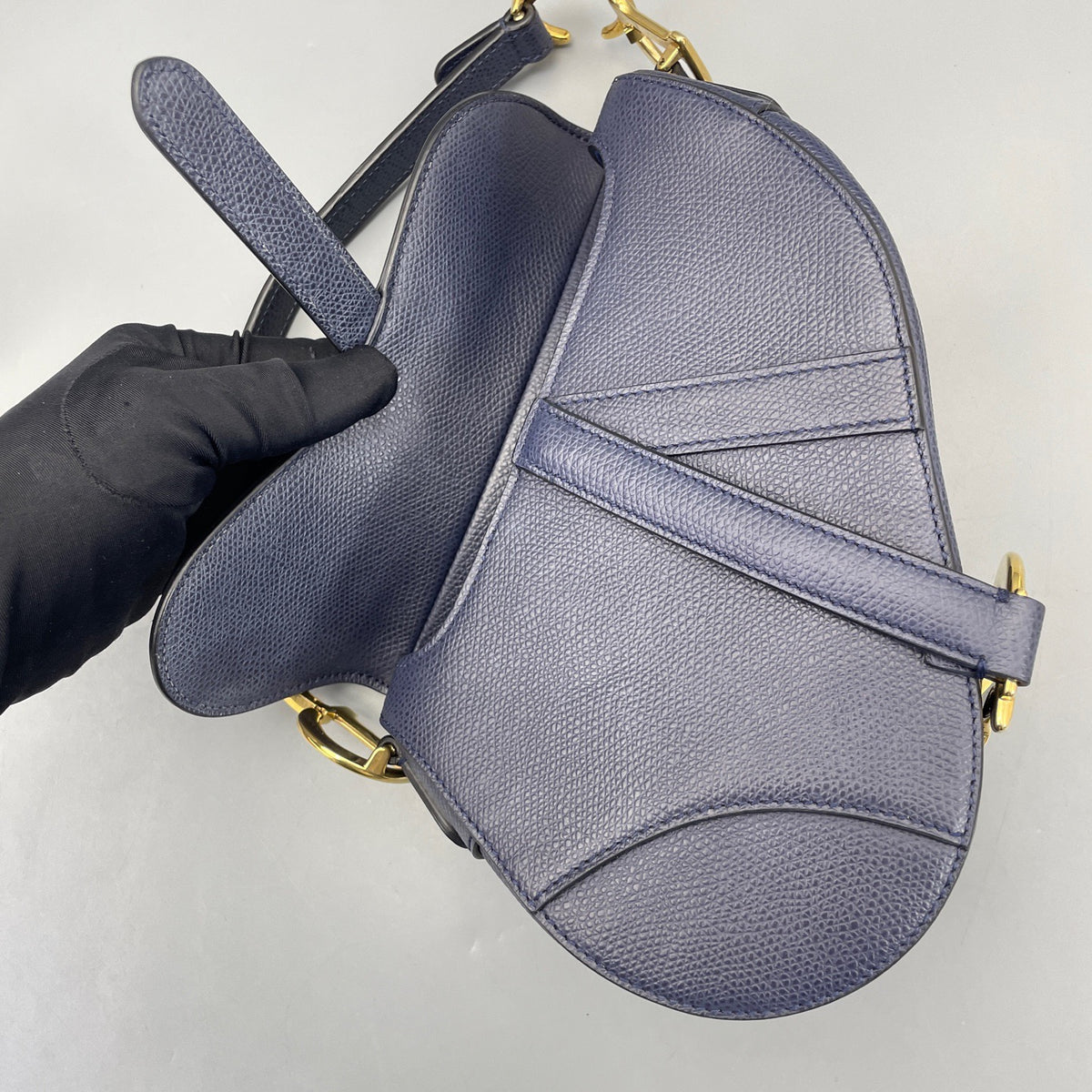 Dior - Saddle bag - Leather - Navy - (mini)