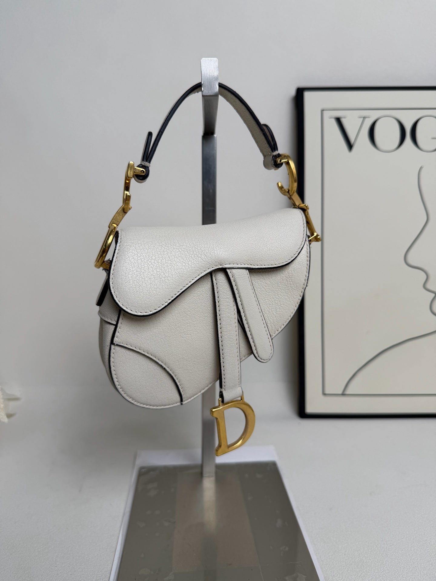 Dior - Saddle Bag - Leather - White - (mini)